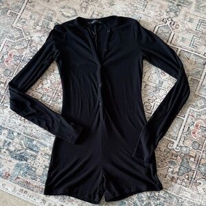 Lioness Black Long Sleeve Romper